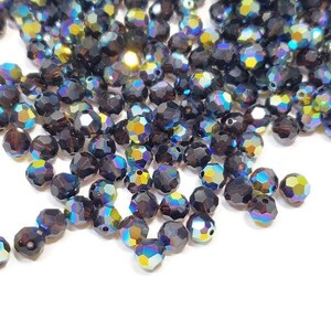 6mm Mocca AB Swarovski Round Crystal Beads, 12pcs
