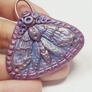 Artisan Hand Crafted Mixed Media OOAK Pendant, Mixed Media OOAK, Poly Clay, Metal, Artisan Pendant, Mixed Media Pendant, Clay Pendant