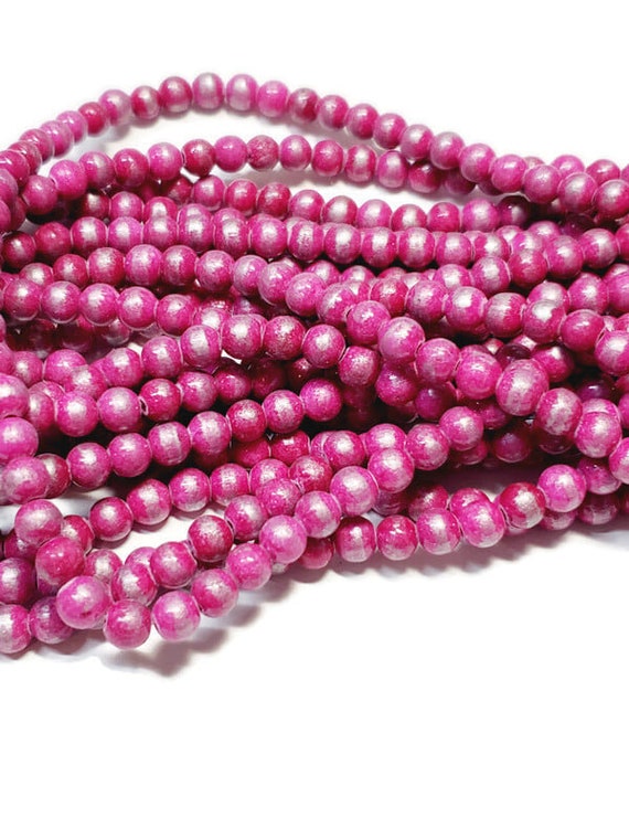 Perline Di Giada Rosa Da 14 Mm, Rotonde, Pietra Naturale, Per