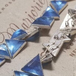 Vintage German Faceted Baguette Rose Montees, 12pcs