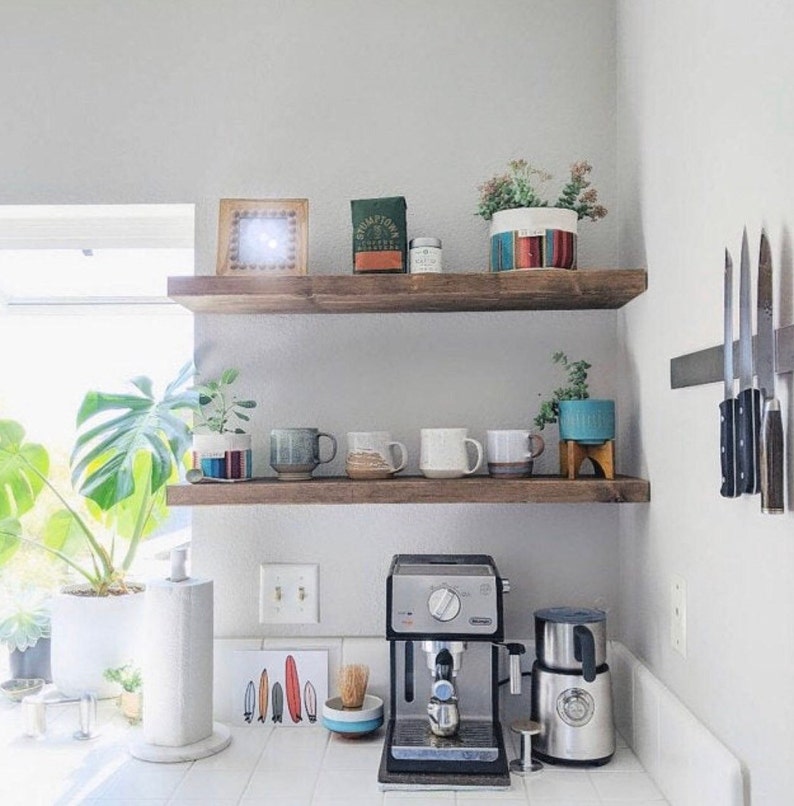 Rustic Floating Shelves Farmhouse Shelves Open Shelving Etsy