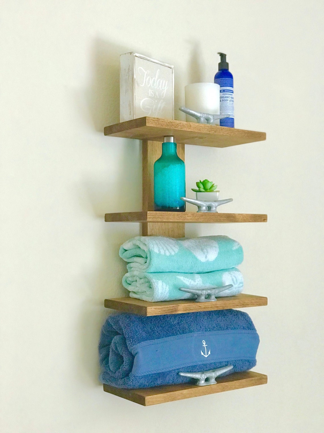 Nautical Wall Decor Bathroom Shelves Nautical Decor Etsy