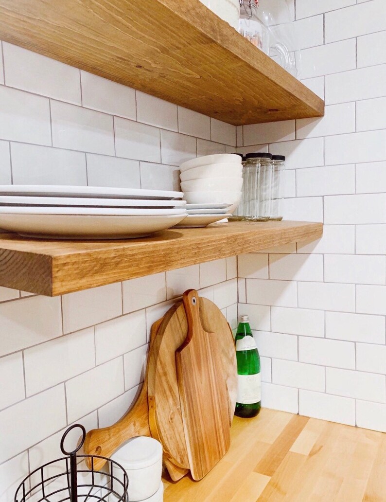 Floating Shelves Farmhouse Shelves Open Shelving Wood Etsy
