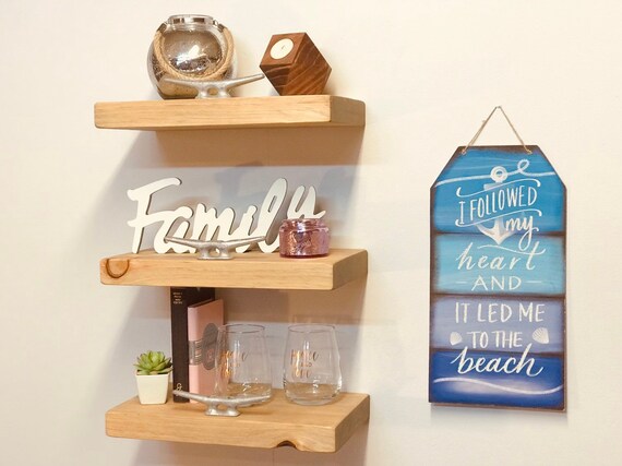 Coastal Wall Decor Nautical Floating Shelves Image 0