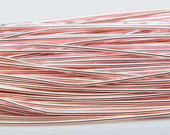 Blush Pink French Wire Gimp Bullion Purl Wire 1mm for Goldwork Beadwork and Embroidery - 1 Metre (39 Inches)