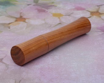 Swamp Mallet hand turned wood needle case