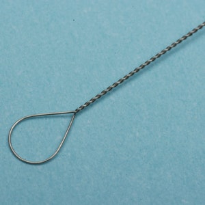 Australian Made Beading Needle Easy Thread 0.23mm Twisted Wire - Mini Eye Springy