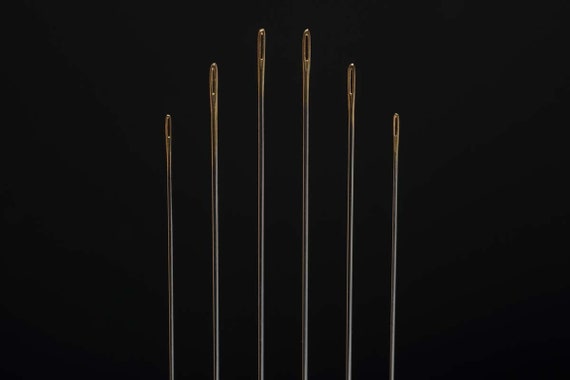 Gold Eye Beading Needles Set of 6 Premium Bead Hand Needles by Beaders Secret