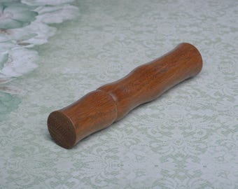 Spotted Gum hand turned wood needle case