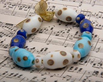 Cool Rustic Tribal set of handmade lampwork beads