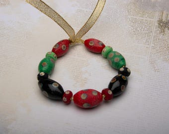 Rustic Tribal set of handmade lampwork beads