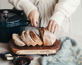 Oval Footed Tray, Natural Cherry Wood, Great for Ottomans, Cheese Boards, or Kitchen Vignette