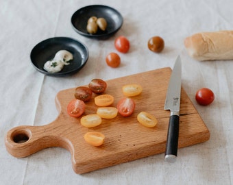 Mini Cutting or Cheese Board with Handle, Perfect for Small Bites or Quick Chops, Great for Kitchen Display