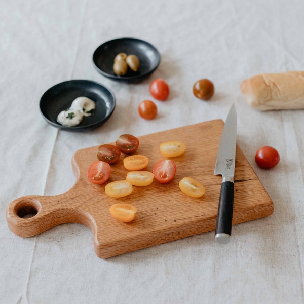 Mini Cutting or Cheese Board with Handle, Perfect for Small Bites or Quick Chops, Great for Kitchen Display