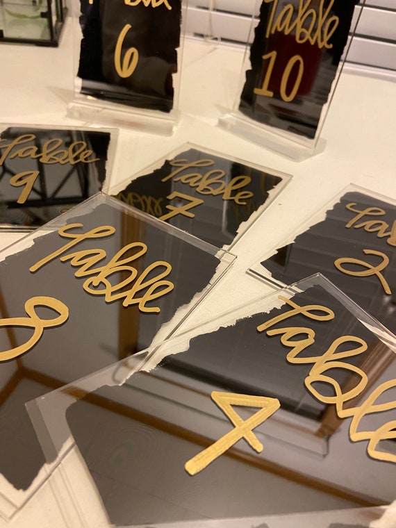Wall Décor Custom Acrylic Table Numbers wedding or event Home & Living ...