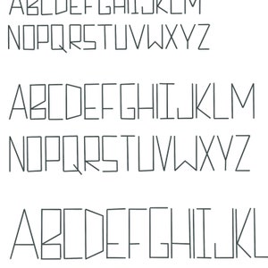 Tall Skinny Sans Serif cross stitch alphabet font pattern