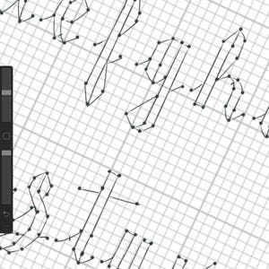 Faux calligraphy cursive brush lettering cross stitch embroidery alphabet font pattern
