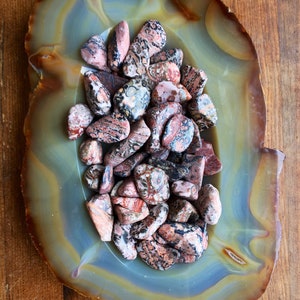 Leopard Skin Jasper Tumbled Stones/ Polished Jasper Stone/Smooth Leopard Skin Jasper