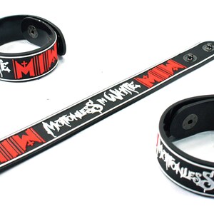 Motionless In White Rubber Wristband - Embossed Music Fan Bracelet