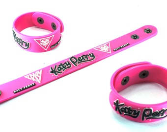 Katy Perry Rubber Wristband Bracelet, Adjustable Snap Closure
