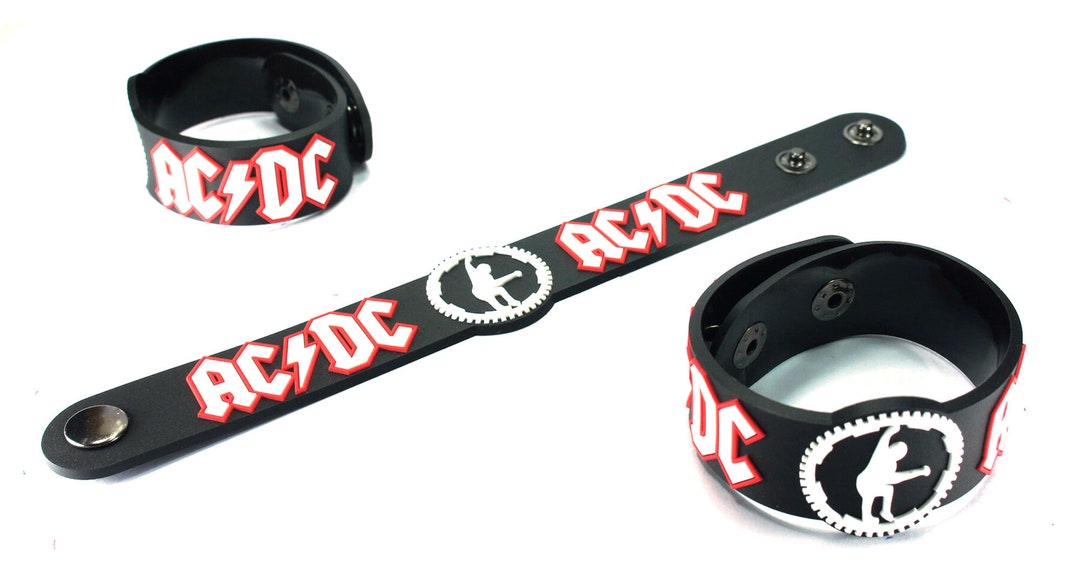 Ac/dc Wristband Music Rock Emo Death Trash Metal Pop Korea Bracelet ...