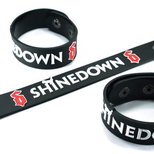 Shinedown Wristband Music Rock Emo Death Trash Metal Pop Korea Bracelet Embossed Premium Grade Beautiful Sdn338N