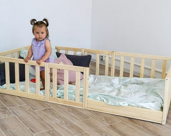 Toddler floor bed, Montessori bed, Floor Bed, montessori floor bed, kid and baby, floor bed for toddler, bodenbett, www.home4dreams.com