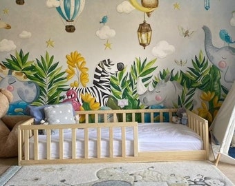 Toddler bed WITHOUT slats, Montessori bed, Floor Bed, Toddler bed , www.home4dreams.com