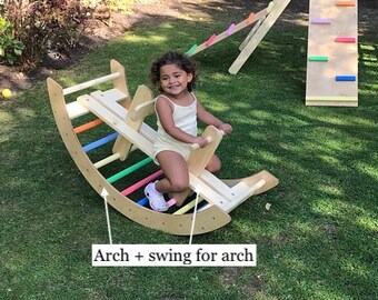 outdoor wooden climbing frames