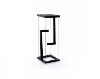 Zwevende tafel | Moderne Tensegrity kettingtafel - in hoogte verstelbare zwevende handgemaakte houten tafel