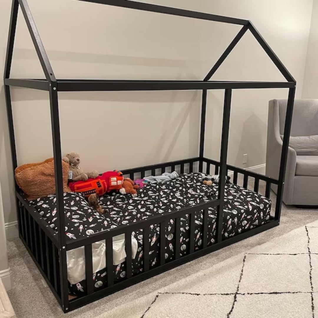 Toddler House Bed Add Slats in Options,