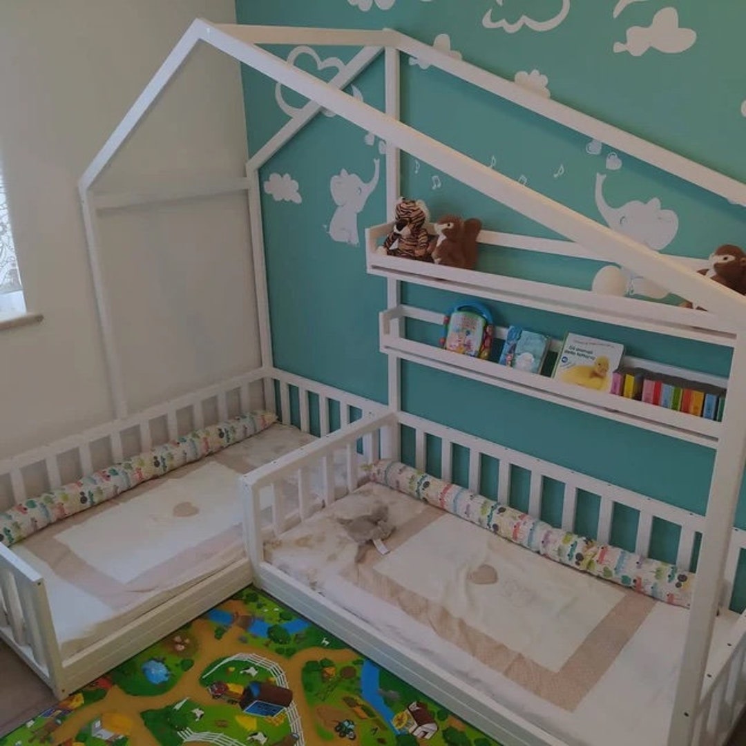 Toddler House Beds With Slats Floor Bed,montessori Style Bed, Https