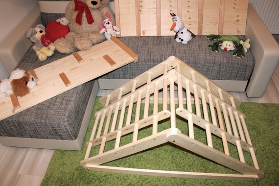 Climbing triangle - TRANSFORMER, Baby climber, Climbing ladder for toddler, Pikler triangle, Step Triangle, Triangle with ramp