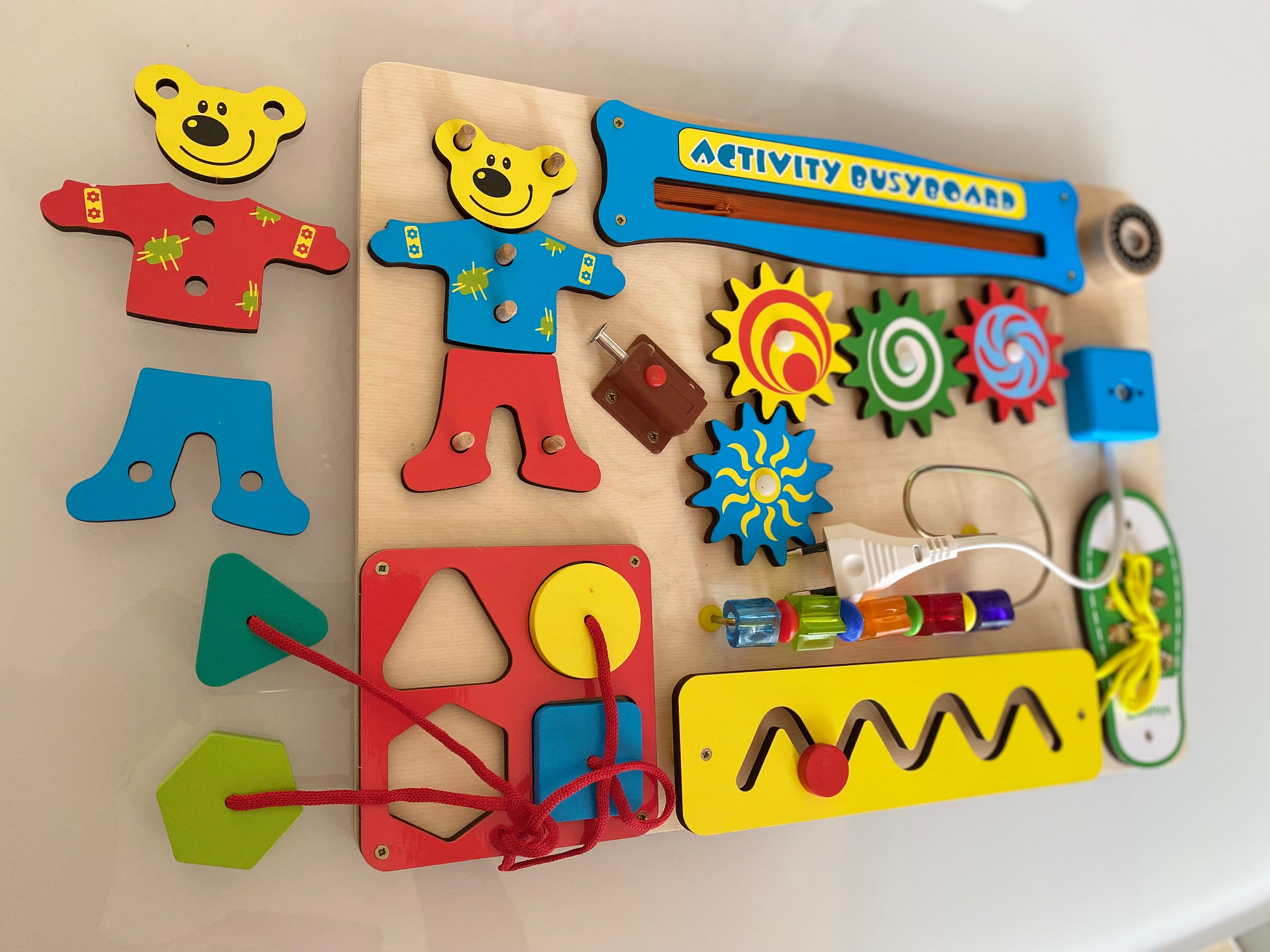 Busy Board Activity Board Educational Wooden Toy Ready to Etsy