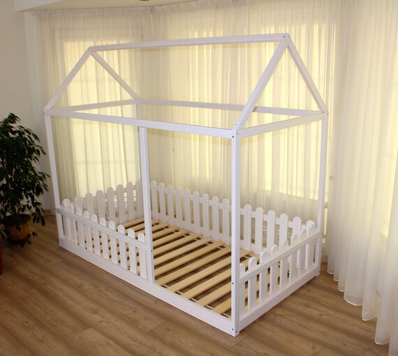 Painted toddler house bed! Montessori style!