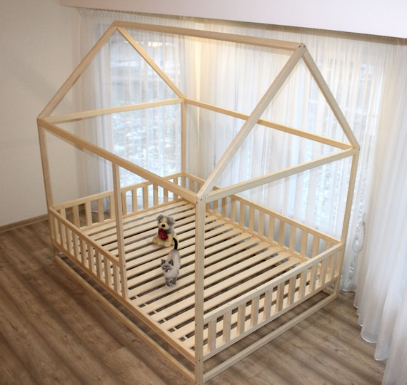 Toddler house bed, Montessori style bed.