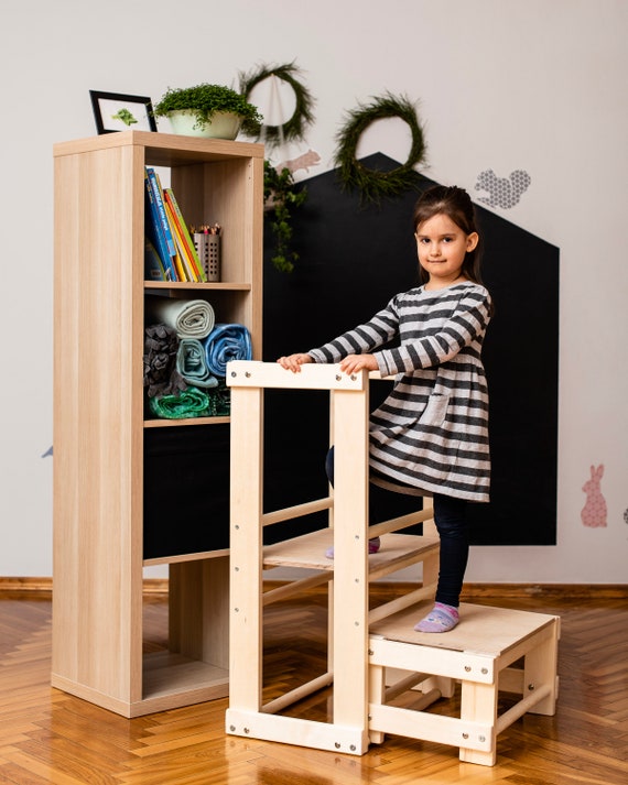 Torre della cucina, tavolo, sedia, tutto in uno, sgabello di sicurezza per  bambini, sgabello da cucina, aiutante della mamma -  Italia