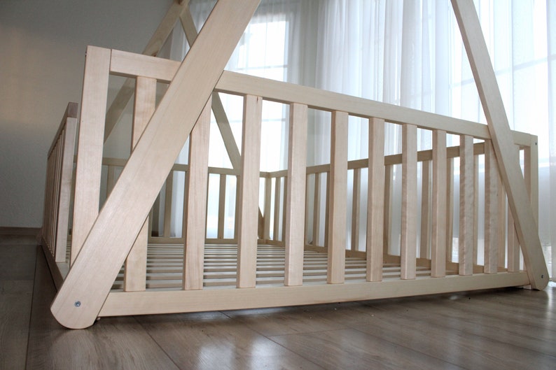 Teepee Toddler House Bed Montessori Floor Bed Kid Bed Wood Etsy Ireland