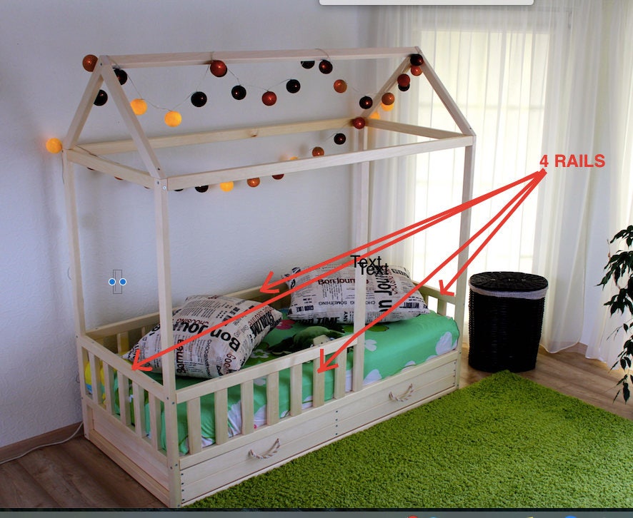 Toddler House Bed Montessori Bed Floor Bed Kids Furniture