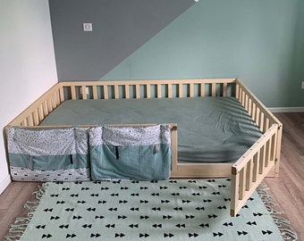 Toddler bed with slats, Montessori bed, Floor Bed, www.home4dreams.com