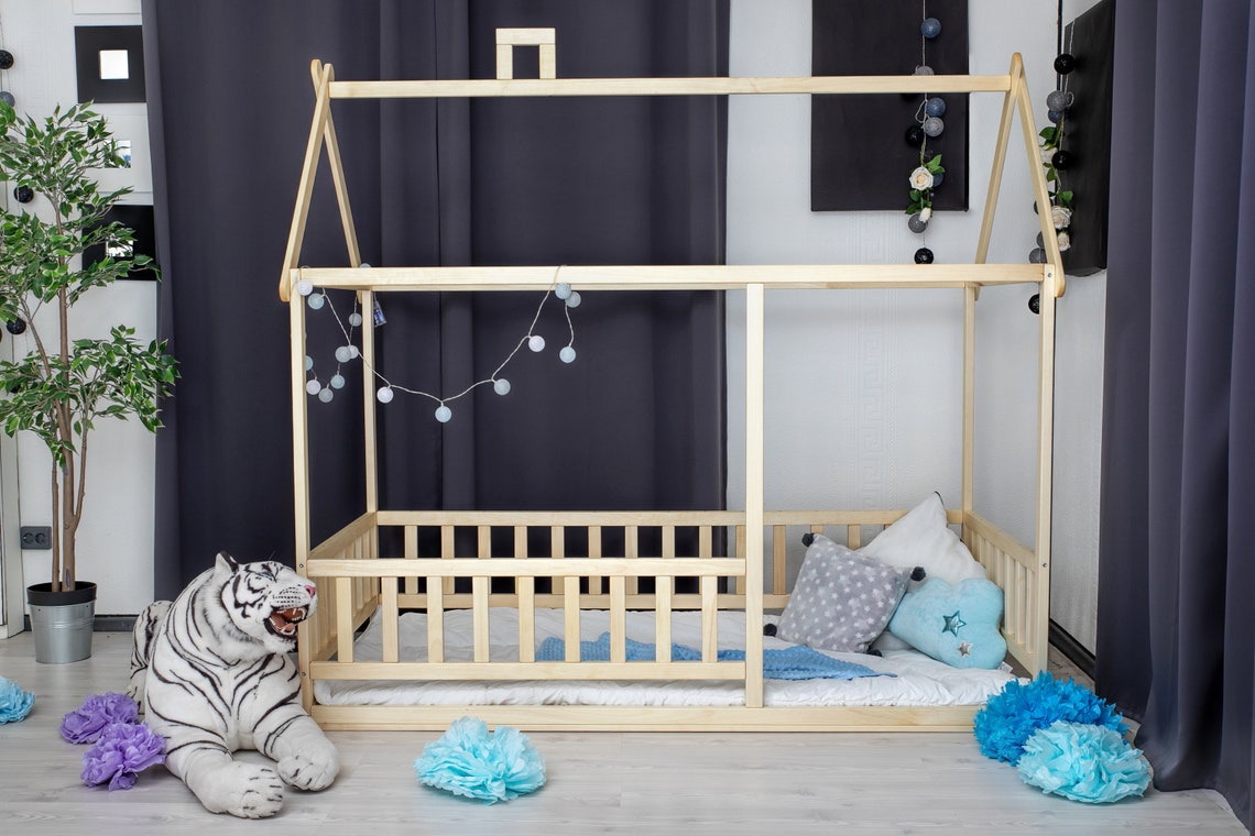 Toddler House Bed Children Bed Montessori Bed Kid Bed Wood Etsy UK