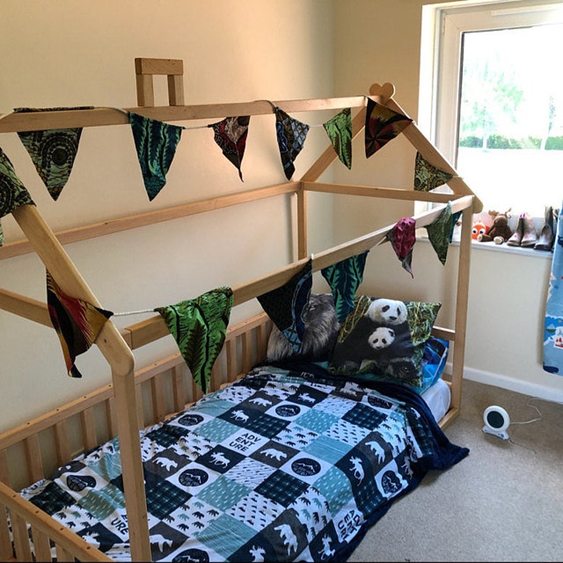 Toddler House Bed With Slats Kids Bed Wood Bed Montessori Etsy