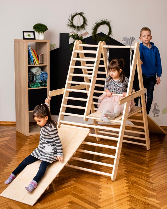 The gym for toddlers, Step Triangle, Climbing ladder for toddler, Climbing triangle for toddlers, Triangle with ramp, Toddler gym