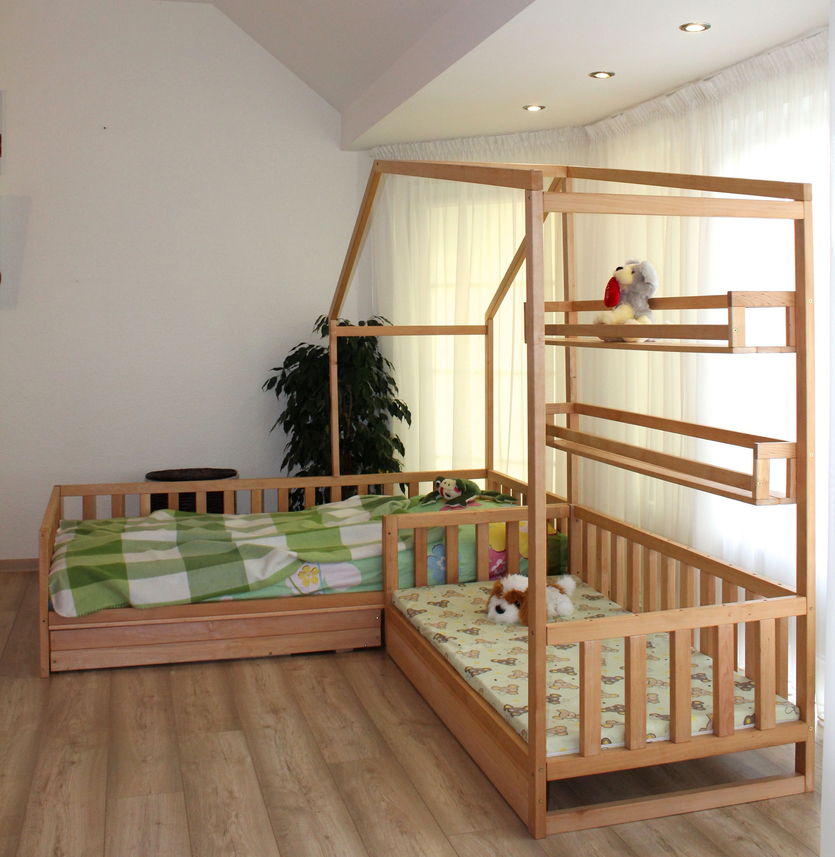Toddler house beds with slats! Montessori style bed!