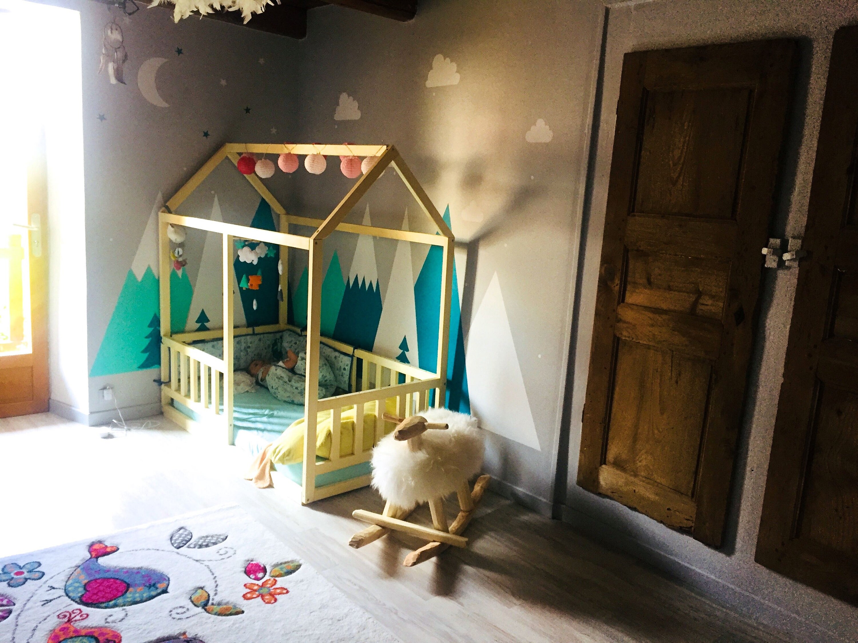 Toddler House Bed Painted With Eco Wax Montessori Style Bed