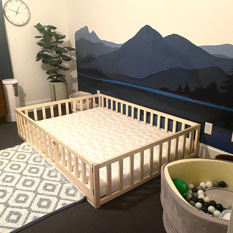 NEW Toddler Floor Bed With Slats Montessori Bed Floor Bed Etsy