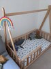 Teepee toddler house bed, Montessori floor bed, kid bed, wood bed, children home,  children bed, kids bedroom, floor bed 