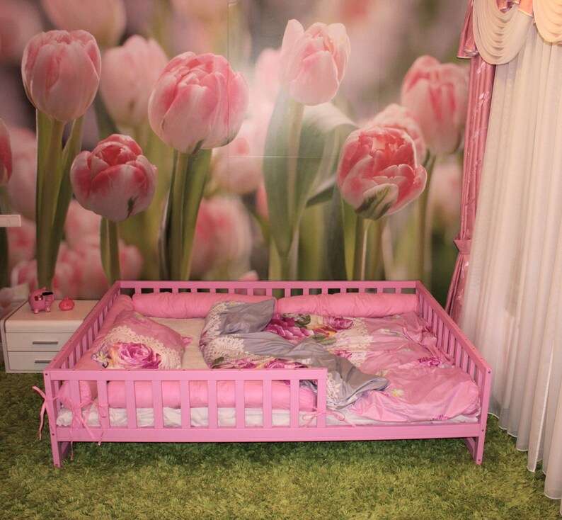 Painted Toddler Bed Childrens Beds Kids Beds Wood Bed Etsy