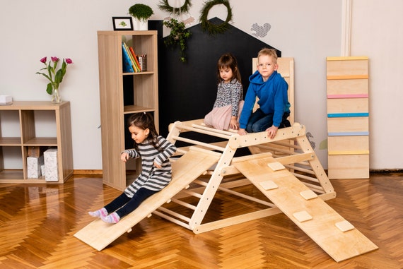 Pikler triangle, Step Triangle, Climbing ladder for toddler, Climbing triangle for toddlers , Triangle with ramp