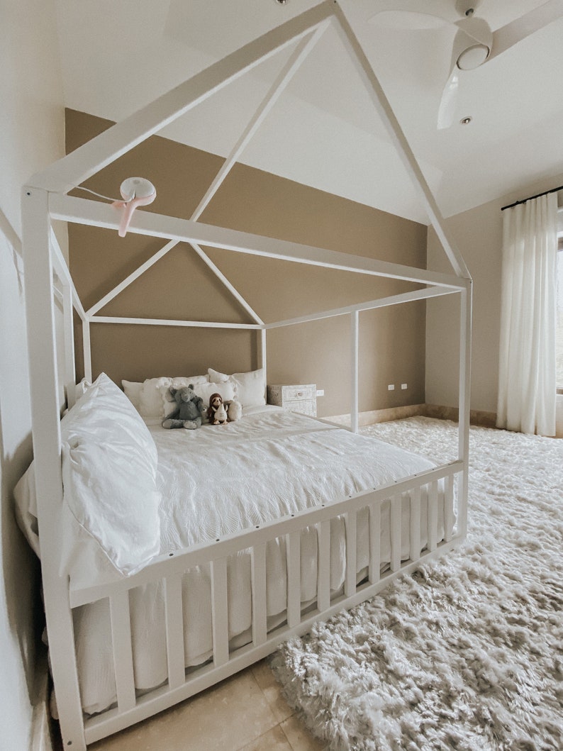 Painted Toddler House Bed With Slats Montessori Floor Bed Etsy Australia